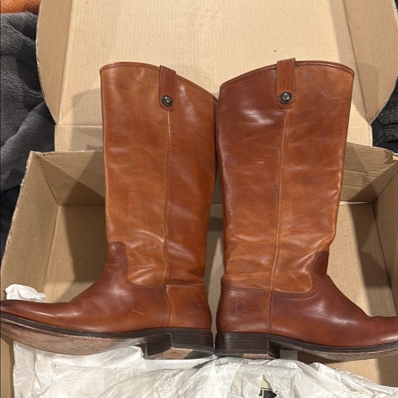 Frye Shoes - Frye Brown Leather Knee-High Boots